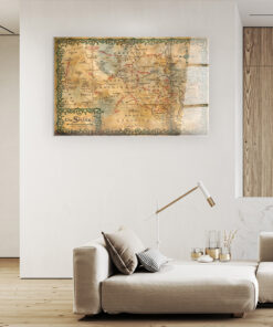Map of Shire Wall Art Covered By Epoxy-OriesWood