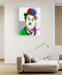 Charlie Chaplin Wall Art Covered By Epoxy-OriesWood