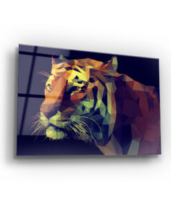 Poly Tiger Wall Art Covered By Epoxy-OriesWood