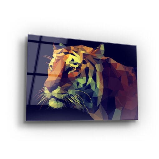 Poly Tiger Wall Art Covered By Epoxy-OriesWood