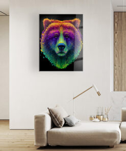 Abstract Bear Wall Art Covered By Epoxy-OriesWood