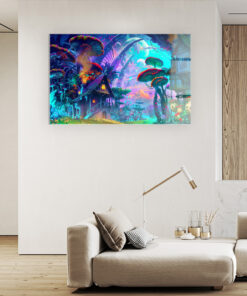 Rick And Morty In Mushroom Land Wall Art Covered By Epoxy-OriesWood