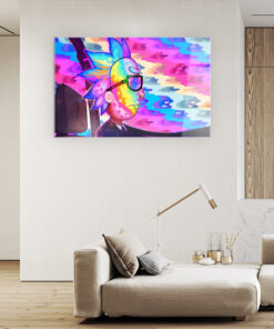 Rick On The Way - Rick And Morty Wall Art Covered By Epoxy-OriesWood