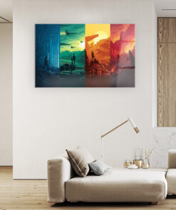 Four Corners Of The Galaxy Wall Art Covered By Epoxy-OriesWood
