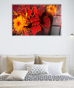 Red Flowers Wall Art Covered By Epoxy-OriesWood