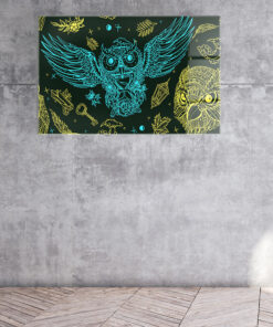 Gothic Owl Wall Art Covered By Epoxy-OriesWood