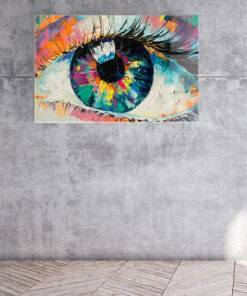 Colorful Eye Wall Art Covered By Epoxy-OriesWood