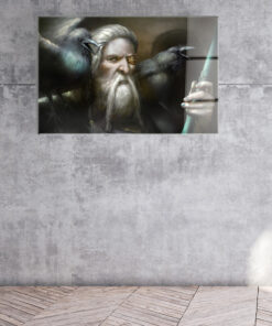 The Great Scandinavian God Odin Wall Art Covered By Epoxy-OriesWood