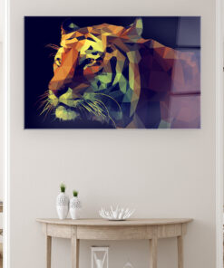 Poly Tiger Wall Art Covered By Epoxy-OriesWood