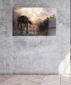 AT-AT Walkers In To The Valley Wall Art Covered By Epoxy-OriesWood