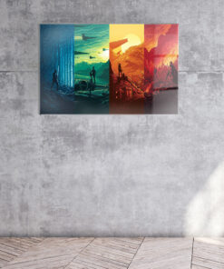 Four Corners Of The Galaxy Wall Art Covered By Epoxy-OriesWood