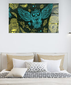 Gothic Owl Wall Art Covered By Epoxy-OriesWood