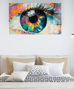 Colorful Eye Wall Art Covered By Epoxy-OriesWood