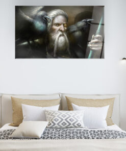 The Great Scandinavian God Odin Wall Art Covered By Epoxy-OriesWood