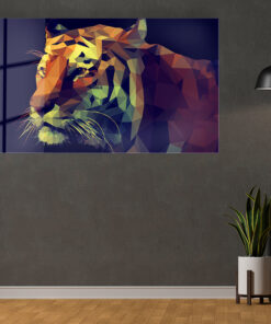 Poly Tiger Wall Art Covered By Epoxy-OriesWood