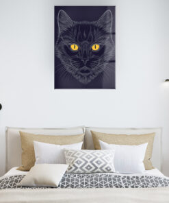 Mad Cat Wall Art Covered By Epoxy-OriesWood