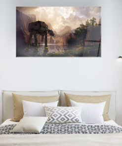 AT-AT Walkers In To The Valley Wall Art Covered By Epoxy-OriesWood