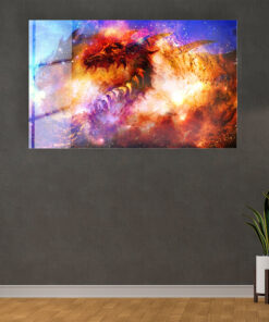 Red Flames are Coming Wall Art Covered By Epoxy-OriesWood