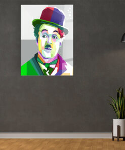 Charlie Chaplin Wall Art Covered By Epoxy-OriesWood