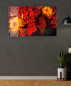 Red Flowers Wall Art Covered By Epoxy-OriesWood
