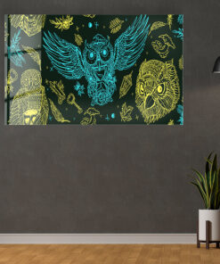 Gothic Owl Wall Art Covered By Epoxy-OriesWood