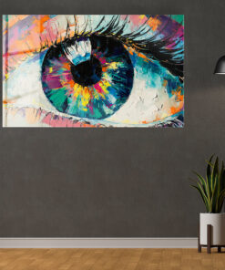 Colorful Eye Wall Art Covered By Epoxy-OriesWood