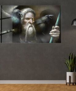 The Great Scandinavian God Odin Wall Art Covered By Epoxy-OriesWood