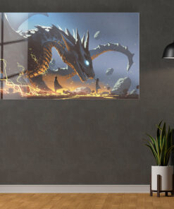 Reaching The Dragon Wall Art Covered By Epoxy-OriesWood