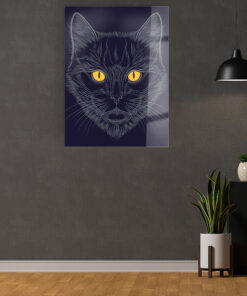 Mad Cat Wall Art Covered By Epoxy-OriesWood