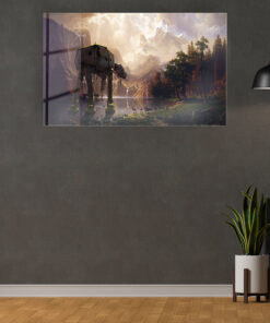 AT-AT Walkers In To The Valley Wall Art Covered By Epoxy-OriesWood