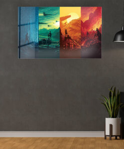 Four Corners Of The Galaxy Wall Art Covered By Epoxy-OriesWood