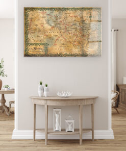 Map of Shire Wall Art Covered By Epoxy-OriesWood