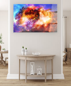 Red Flames are Coming Wall Art Covered By Epoxy-OriesWood