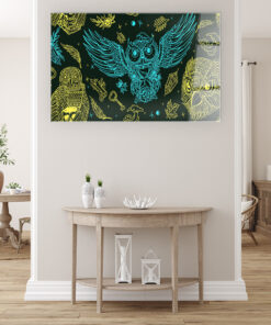 Gothic Owl Wall Art Covered By Epoxy-OriesWood