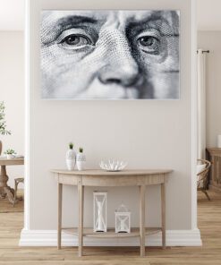 Benjamin Franklin Wall Art Covered By Epoxy-OriesWood