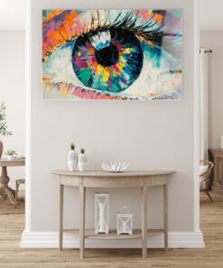 Colorful Eye Wall Art Covered By Epoxy-OriesWood