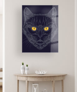 Mad Cat Wall Art Covered By Epoxy-OriesWood