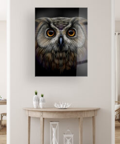 Long Eared Owl Wall Art Covered By Epoxy-OriesWood