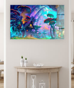 Rick And Morty In Mushroom Land Wall Art Covered By Epoxy-OriesWood