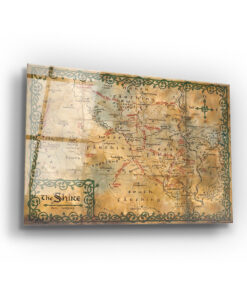 Map of Shire Wall Art Covered By Epoxy-OriesWood