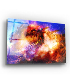 Red Flames are Coming Wall Art Covered By Epoxy-OriesWood