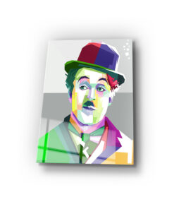Charlie Chaplin Wall Art Covered By Epoxy-OriesWood