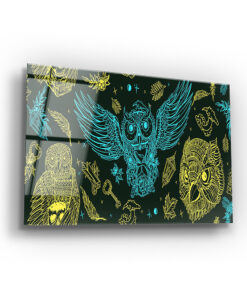 Gothic Owl Wall Art Covered By Epoxy-OriesWood