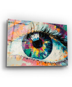 Colorful Eye Wall Art Covered By Epoxy-OriesWood