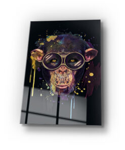 Hipster Chimp Wall Art Covered By Epoxy-OriesWood