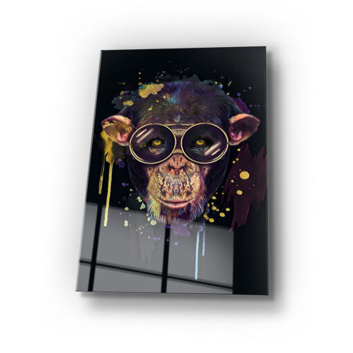 Hipster Chimp Wall Art Covered By Epoxy-OriesWood