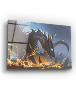 Reaching The Dragon Wall Art Covered By Epoxy-OriesWood