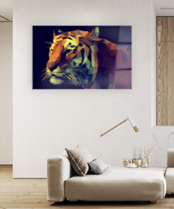 Poly Tiger Wall Art Covered By Epoxy-OriesWood