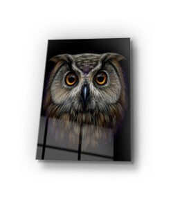 Long Eared Owl Wall Art Covered By Epoxy-OriesWood