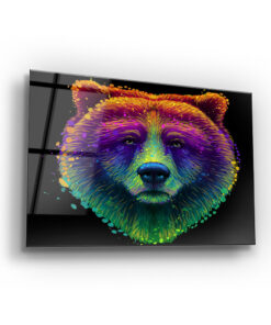 Abstract Bear Wall Art Covered By Epoxy-OriesWood